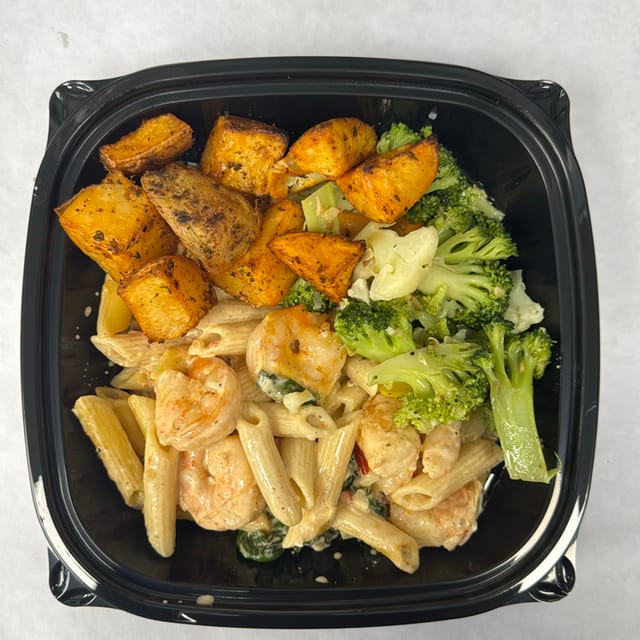 Shrimp Pasta Alfredo.