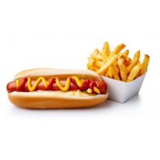 Hot Dog with Fries.