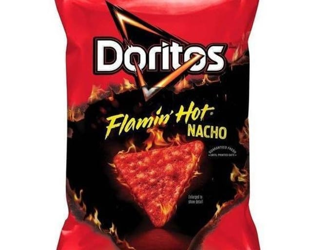 Doritos Flamin' Hot Nacho Cheese.