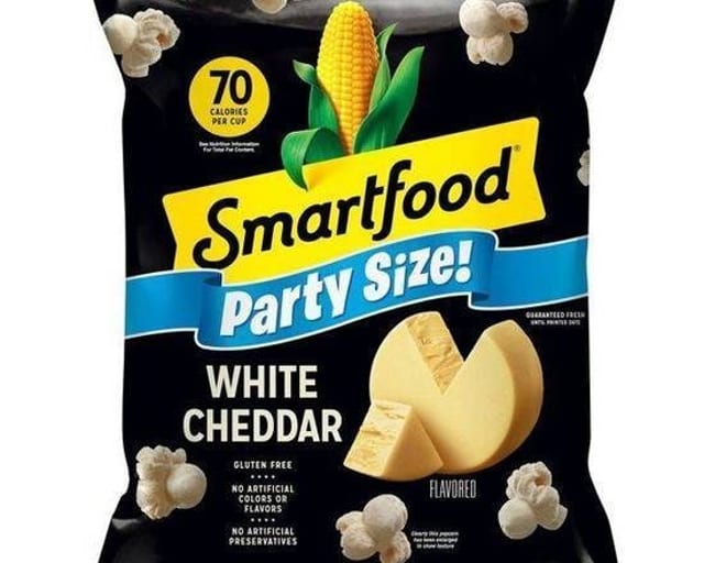 Smartfood White Cheddar Cheese Popcorn.