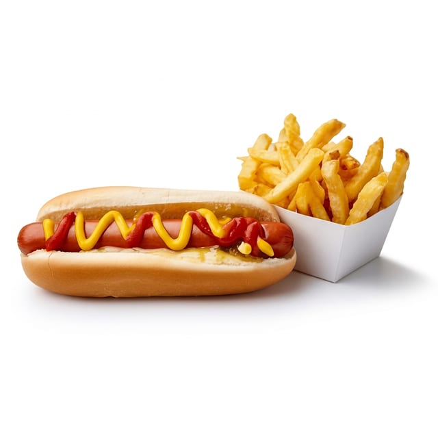 Hot Dog with Fries.