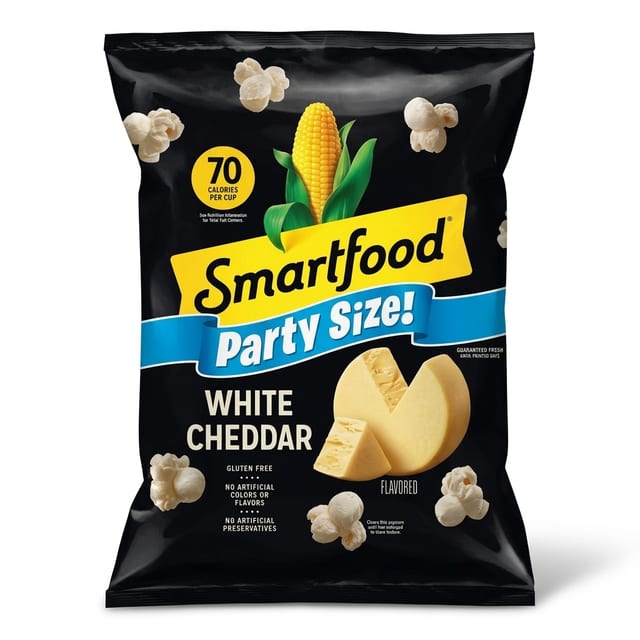 Smartfood White Cheddar Cheese Popcorn.